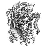 Velký urban drak - tetování, tetovačka