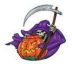 Halloweenská dýně se smrtkou - tetování, tetovačka
