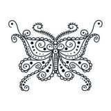 Motýl - imitace henna - tetování, tetovačka
