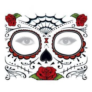 Maska na obličej - růže - tetování, tetovačka