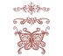 Henna: Motýl + dva ornamenty - tetování, tetovačky