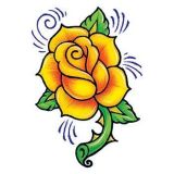 Růže žlutá - tetování, tetovačka