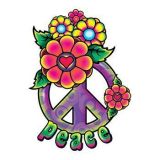 Mír - Peace - barevný - tetování, tetovačka