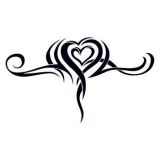 Srdcový tribal motiv - tetování, tetovačka