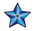Modrá hvězda - hvězdička - tetování, tetovačka