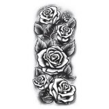 Růže - velká černobílá kompozice - tetování, tetovačka