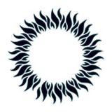 Slunce Tribal - ve tmě svítící tetování