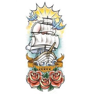 Plachetnice Honor - námořnická kompozice - tetování