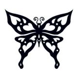 Krásný motýl - ve tmě svítící - tetování, tetovačka