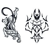 Tygr a tribal - 2 motivy tetování - svítí ve tmě! - tetovačky