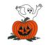 Halloweenská dýně s duchem