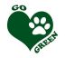 GO Green - zelená tapka v srdíčku - tetování, tetovačka