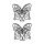 Motýlci - 2 kusy tetovaček na aršíku