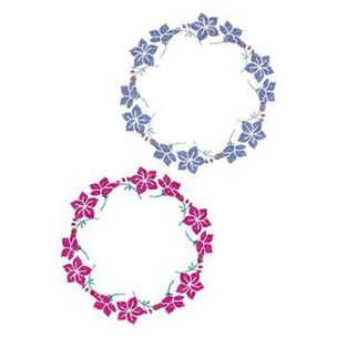 Dva květinové kruhy - třpytivé tetování